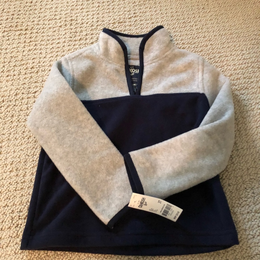 Osh kosh 3/4 zip fleece sweater